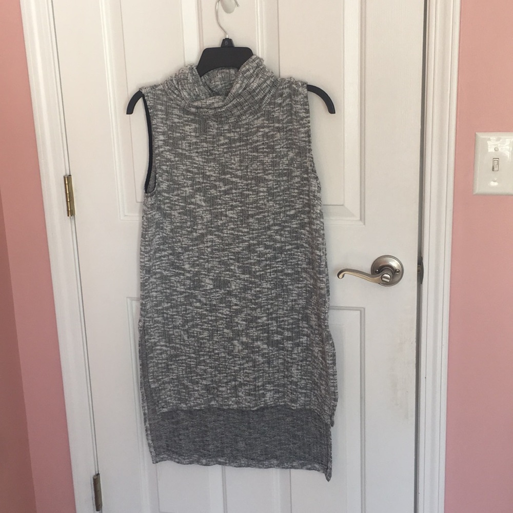 Grey Turtleneck Dress